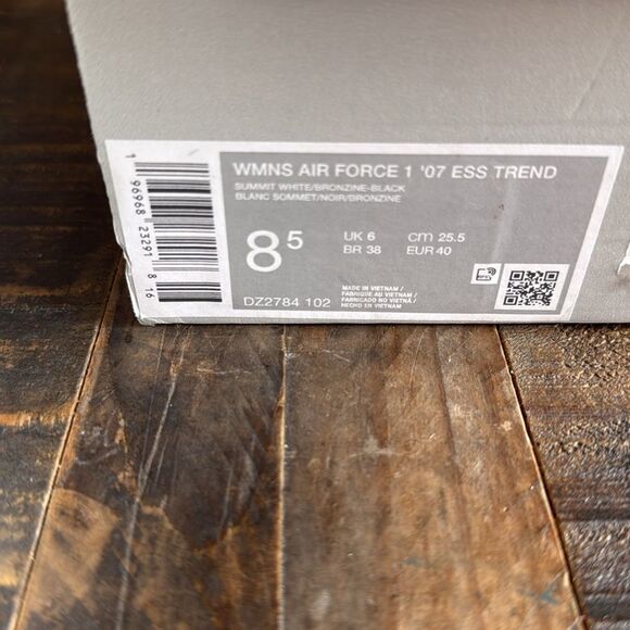 Size 8.5 - Nike Air Force 1 Low Bronzine Gingham Women - Picture 3 of 8